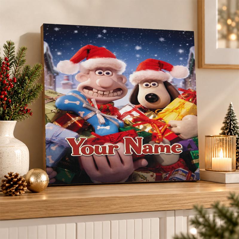 Wallace & Gromit Custom Name Text 5D Diamond Painting Kit DIY Full Drill Diamond Art Decoration