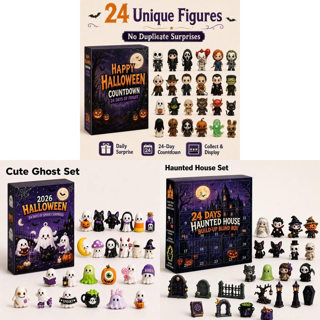 Halloween Surprise Countdown Calendar Acrylic Decor With Ghost For Festive Home Decor