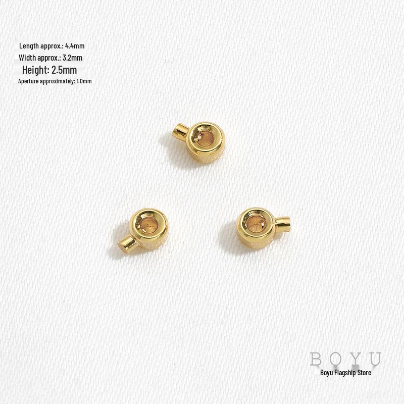 Застежка-зажим с позиционированием из 14-каратного золота для DIY жемчужного ожерелья - Защищающая цветная наконечник для бусин