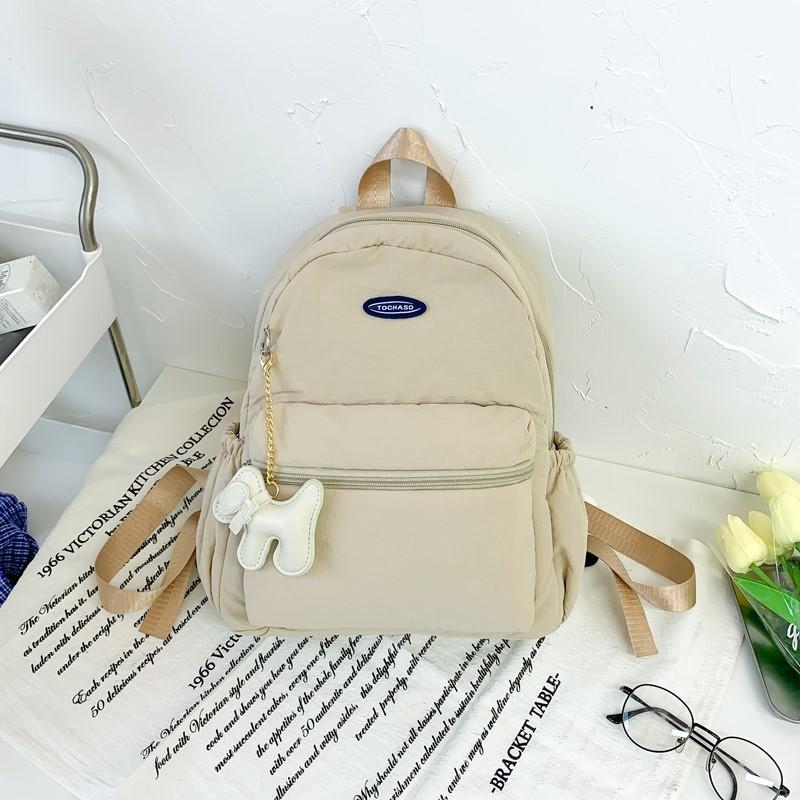 Simple Kids Lightweight Backpack With Color Block Design For Learning School