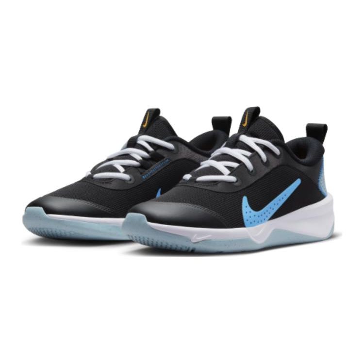 Nike Omni Multi-Court GS Black Blue Lightning Kids Sneakers Ocean-Bliss Racer-Blue DM9027-005