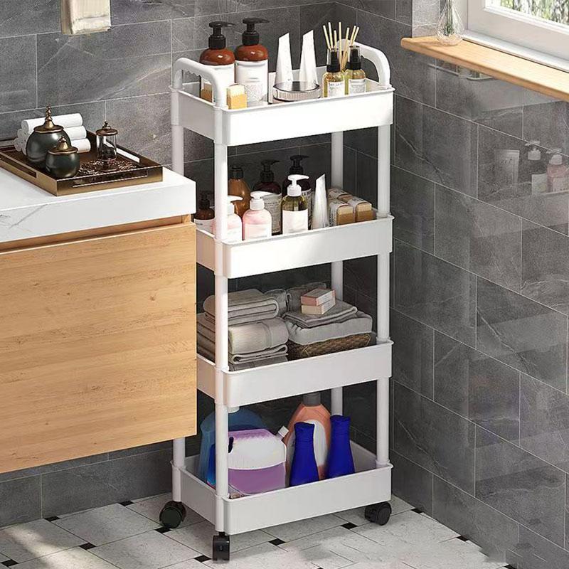 Мобильная тележка для хранения вещей, бытовая кухонная многофункциональная тележка-органайзер, экономящая место, полки для спальни, стойка для хранения закусок