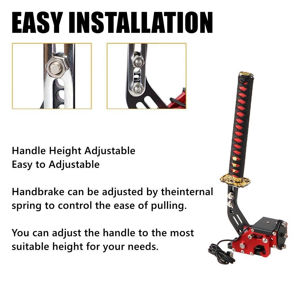 Катана ручной тормоз 15/26 см квадратная пластина самурайский меч ПК SIM имитация гоночной игры для G25/27/29 T300 T500 без зажима