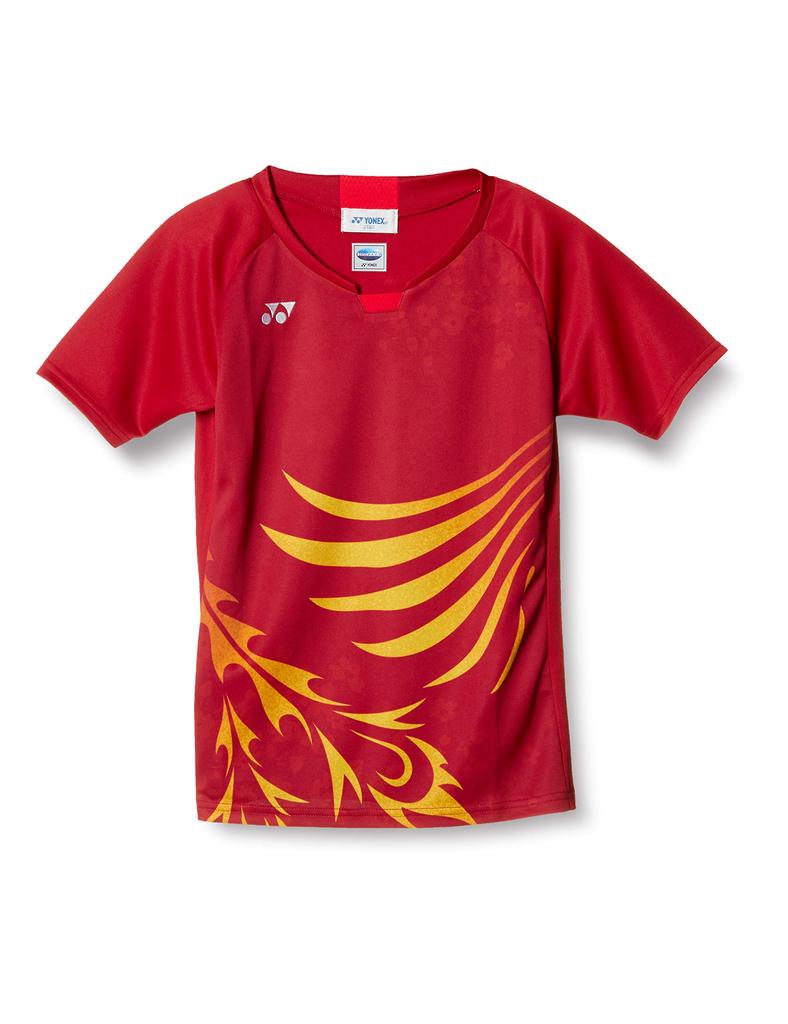 YONEX Kurenai Short Sleeve Game Japan J120 To Japanese Size Kids' (821) Shirt, (equivalent 120)