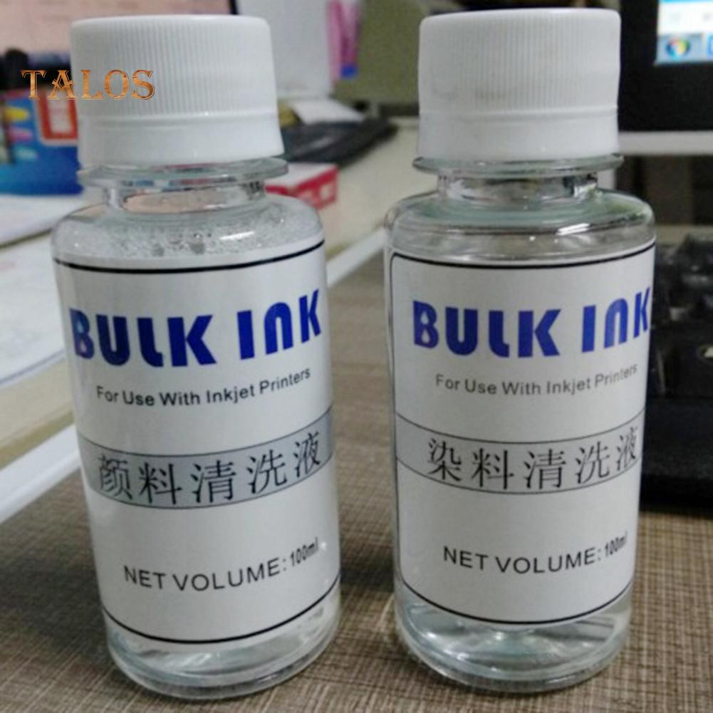 Talos 100ml Cleaning Fluid Dye Cleaner for Epson for Canon for Brother Inkjet Printer