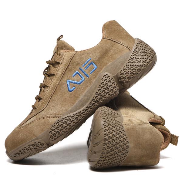 Кожаный стальной носок, мужская/женская рабочая защитная обувь, дышащие рабочие ботинки, устойчивая к проколам защитная обувь