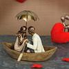 Valentine Gift for Girlfriend Boyfriend Husband Wife Girls Boys Romantic Boat Couple Showpiece Statue for Home Decor Living Room
