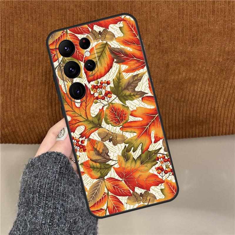 Чехол для телефона 'Цветные листья' для Samsung Galaxy S25 Ultra S9 S10 Plus S20 S21 S22 S23 FE S24 Ultra Задняя крышка