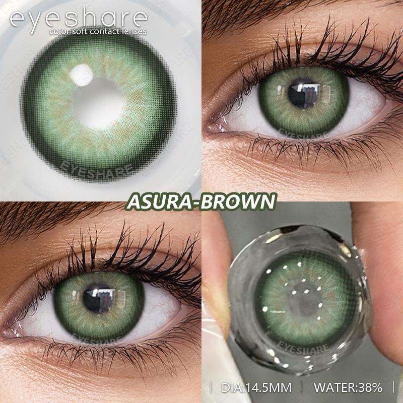 Eyeshare Fashion Colored Contact Lenses for Eyes 1pair Blue Eye Lenses Gray Contacts Cosmetic Contact Lenses Yearly