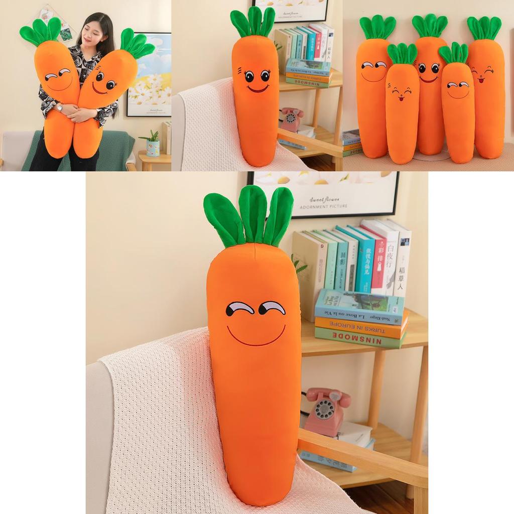 Cozy Carrot Plush Body Pillow Stuffed Toy Delightfully Soft And Washable
