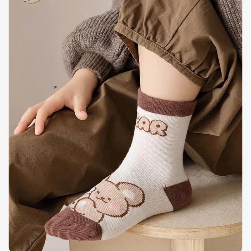 5 пар весенних и осенних ДЕТСКИХ носков, носки с рисунками для девочек и мальчиков