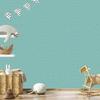 Geometric Pattern Wallpaper in Sea and Turquoise for Living Room and Bedroom 50x1000