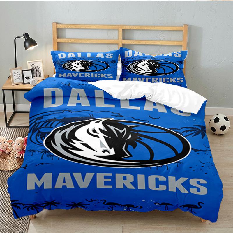 MAVERICKS LOGO Bedding Set 3pcs, High Quality Bedding Set Including 1pc Duvet Cover And 2pcs Pillowcases for Bedroom, Dormitory Gift