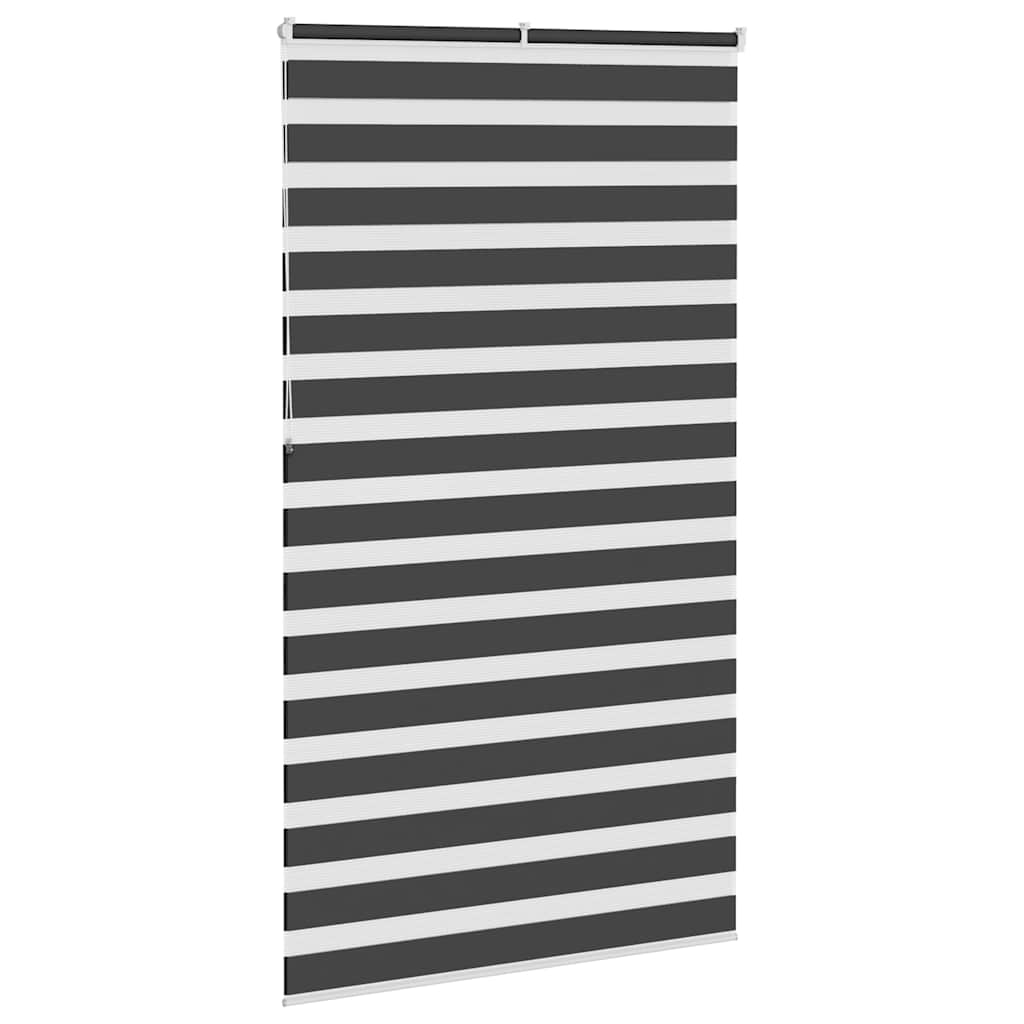 Roleta Zebra, Czarna, Szerokość Tkaniny 115,9 Cm, Poliester