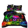 3D Gamepad Bedding Set Microfiber Quilt Cover Three-Piece Set