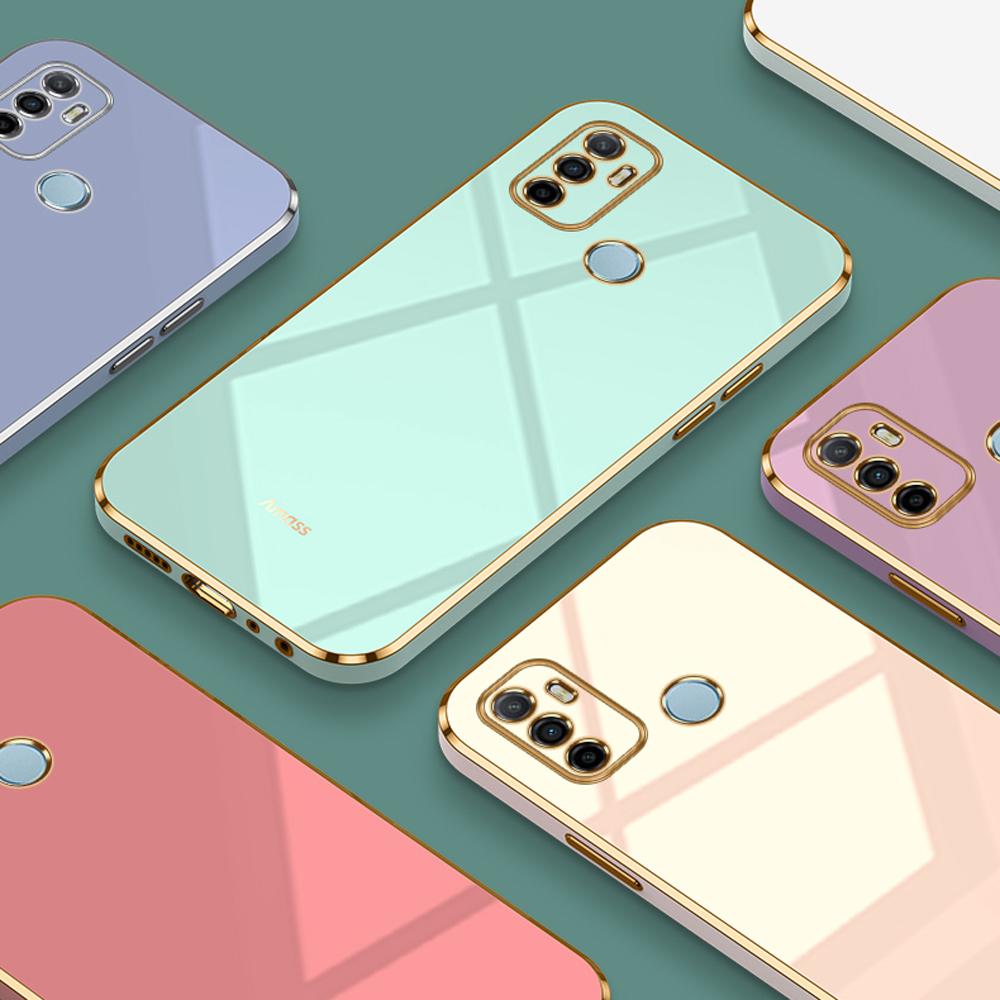 Для OPPO A53 2020 чехол Роскошный квадратный чехол OPPO A32 A11S A53S A33 2020 чехол для телефона противоударный силиконовый чехол-накладка Fundas