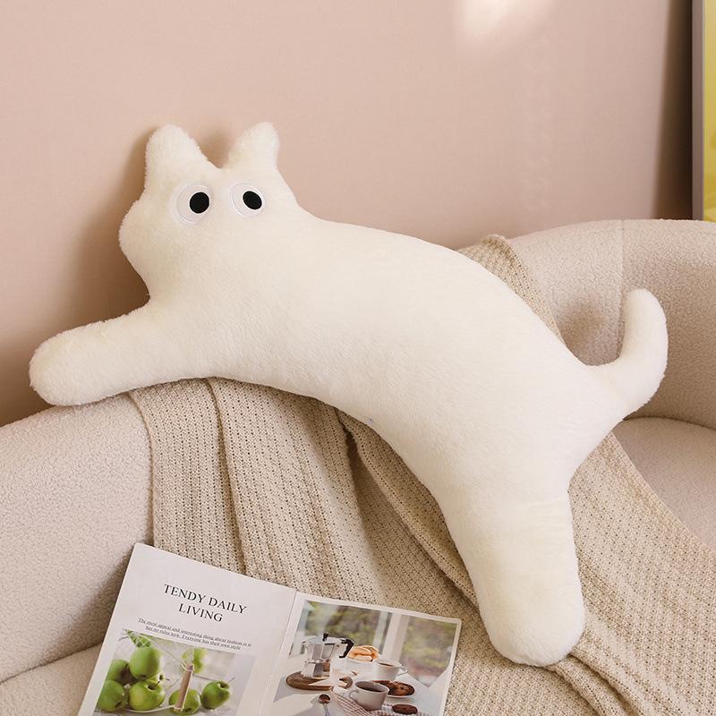 Solid Color Cat Throw Pillow Plush Toy Doll Cat Doll Home Pillow Cushion Girl Leg Long Pillow