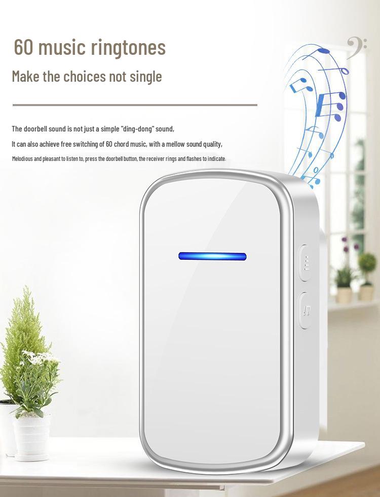 International Wireless Multi-Plug Doorbell: EU/US/UK/AU-Ready with 433 MHz Range