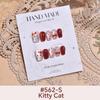 27Style Choice кошачий глаз накладные ногти короткие ручной работы накладные ногти с наклейками инструменты полное покрытие типсы с желеобразным клеем
