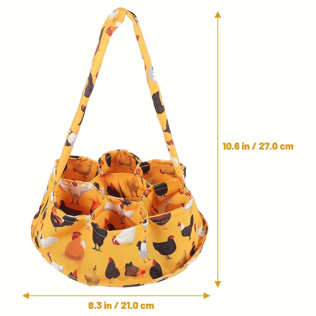 Корзина для хранения яиц премиум-класса с 7 карманами и холщовым мешком для яиц — идеально подходит для сохранения яиц свежими в курятниках, садах и на фермах