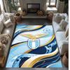 Lazio FC Soccer Football Pattern Soft Area Rug Non Slip Indoor Floor Carpet Sports Decor Mat for Bedroom