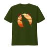 Japanese Radioactive Lizard Silhouette Against Retro Sunset T Shirt vintage Washed graphic Comfortable Top For Everyday Wear