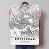 Rotterdam Light Map Metal Signs MAP Poster Decorative Wall Frames Custom Tinplate Sign for Wall Art Decoration Retro Man Cave
