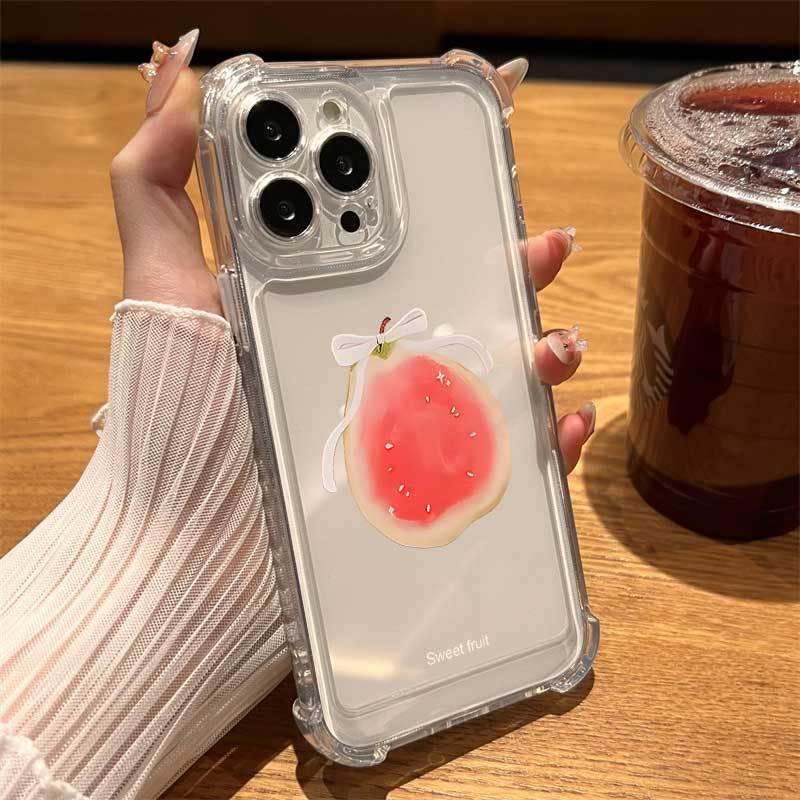 Милый чехол для телефона с фруктами, мягкий, противоударный, для iphone 17 pro max 16 plus 15 14 13 11, силиконовая задняя крышка для iphone 12 pro xr, бампер
