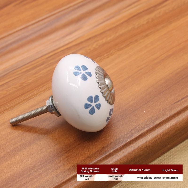 Керамическая ручка с одним отверстием в европейском стиле для шкафов и ящиков