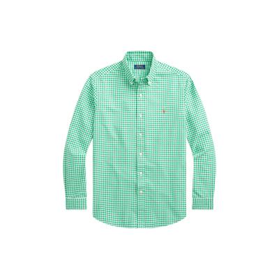 Polo SS23 Клетчатая рубашка поло с длинным рукавом Мужские рубашки Зеленые MNPOWOV16822863-999