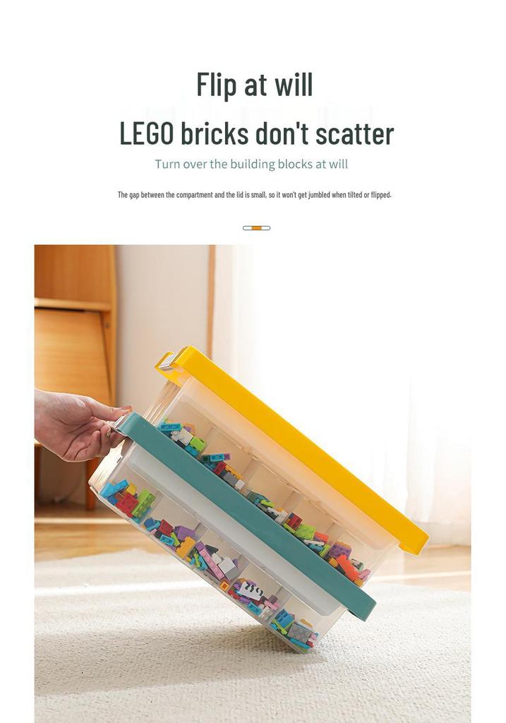 Пластиковый контейнер Lego для хранения мелких деталей с крышкой - Многоуровневый органайзер для детских конструкторов