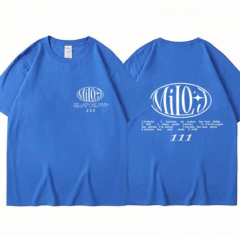 Rapper Milo J Tour 111 Album Merch Tshirt Men Women Trendy Hip Hop Harajuku Short Sleeve 100% Cotton Loose Tops Streetwear Male