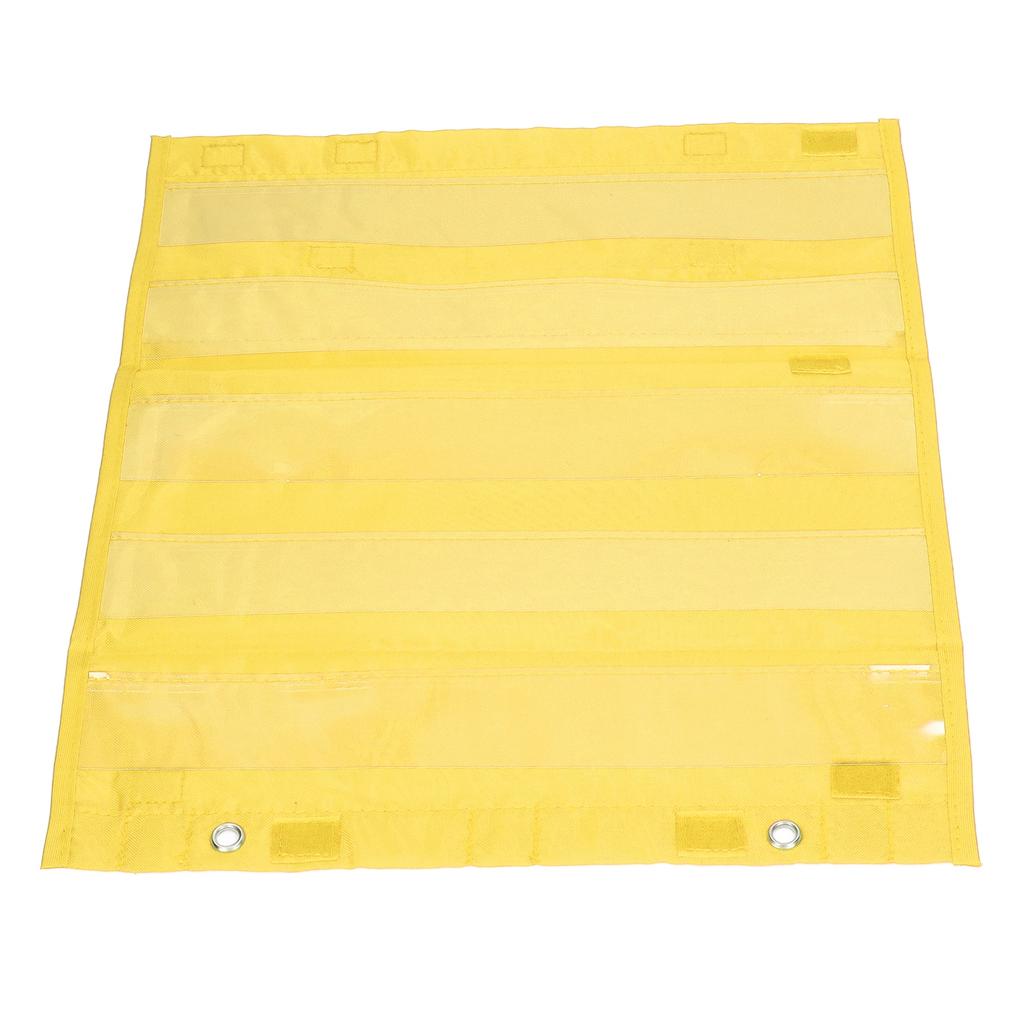 Magnetic Pocket Chart for Students 5 Rows Transparent Pockets Schedule Pocket Chart for Home School