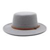 Мужская и женская парная шляпа британская классическая ретро шерстяная плоская шляпа большая шляпа с карнизом Lmn0110