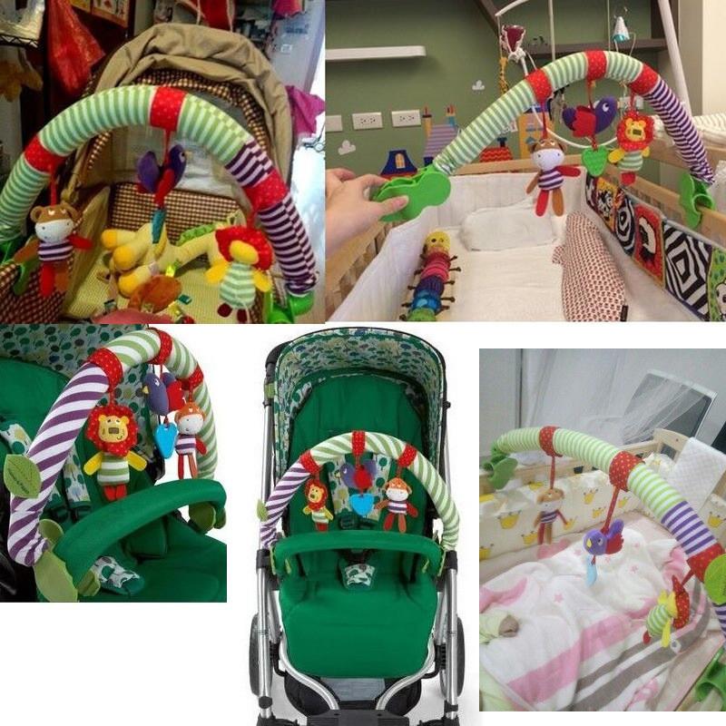 Infant Stroller Attachment With Sound And Visual Stimulation For Baby Engagement