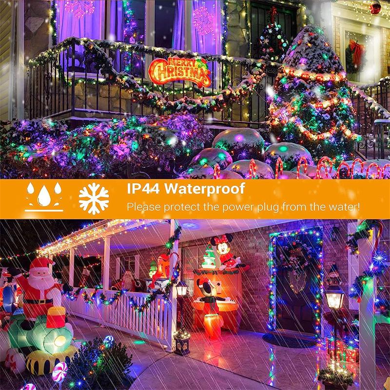 Рождественская елка RGB фантазийного цвета, 100 светодиодов 10M WS2812B RGBIC, IP65 водонепроницаемый светодиодный светильник Bluetooth Sprite