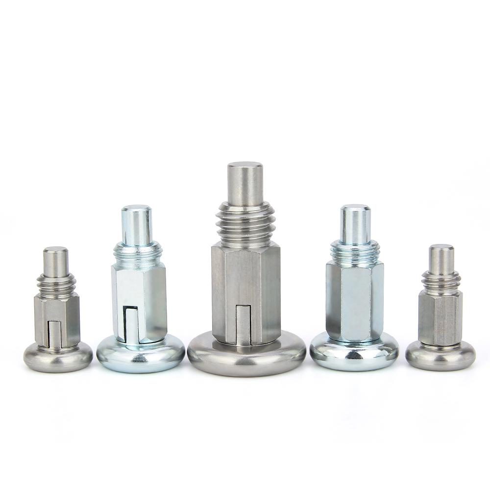 Carbon Steel With Zinc-plated Threaded Indexing Locating Pins Stailless Steel Self-locking/Return Type Index Screw/Bolt