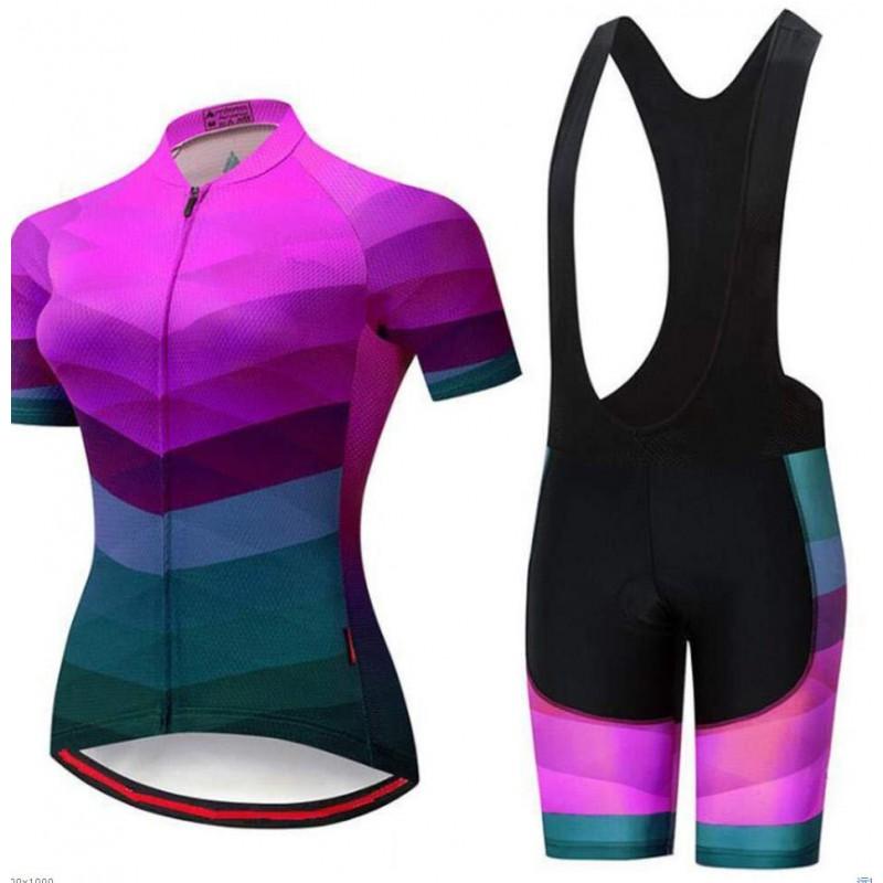 Womens Cycling Jersey Breathable Quick-Dry Mountain Road Bike Apparel Outdoor Sportswear