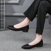 Black Low Heel Elegant Pointed Toe Women's Shoes High Quality Comfortable Young Lastest Chic Point 39 Ladies Pumps On Promotion