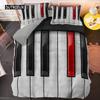 Комплект постельного белья Piano Duvet Cover Set Black Piano Keyboard Music Note Kids Постельное белье Music theme King Size 2/3 шт Мягкий двойной пододеяльник