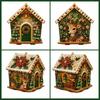 3D Wooden House DIY Pearl Art Kit Pearl Beads 3D Wooden House Model  Indoor Use