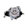 Grey Persian Cat Car Stickers, Waterproof Pvc Animal Decals With 3D Effect, Block Scratches and Increase Fun Auto Parts