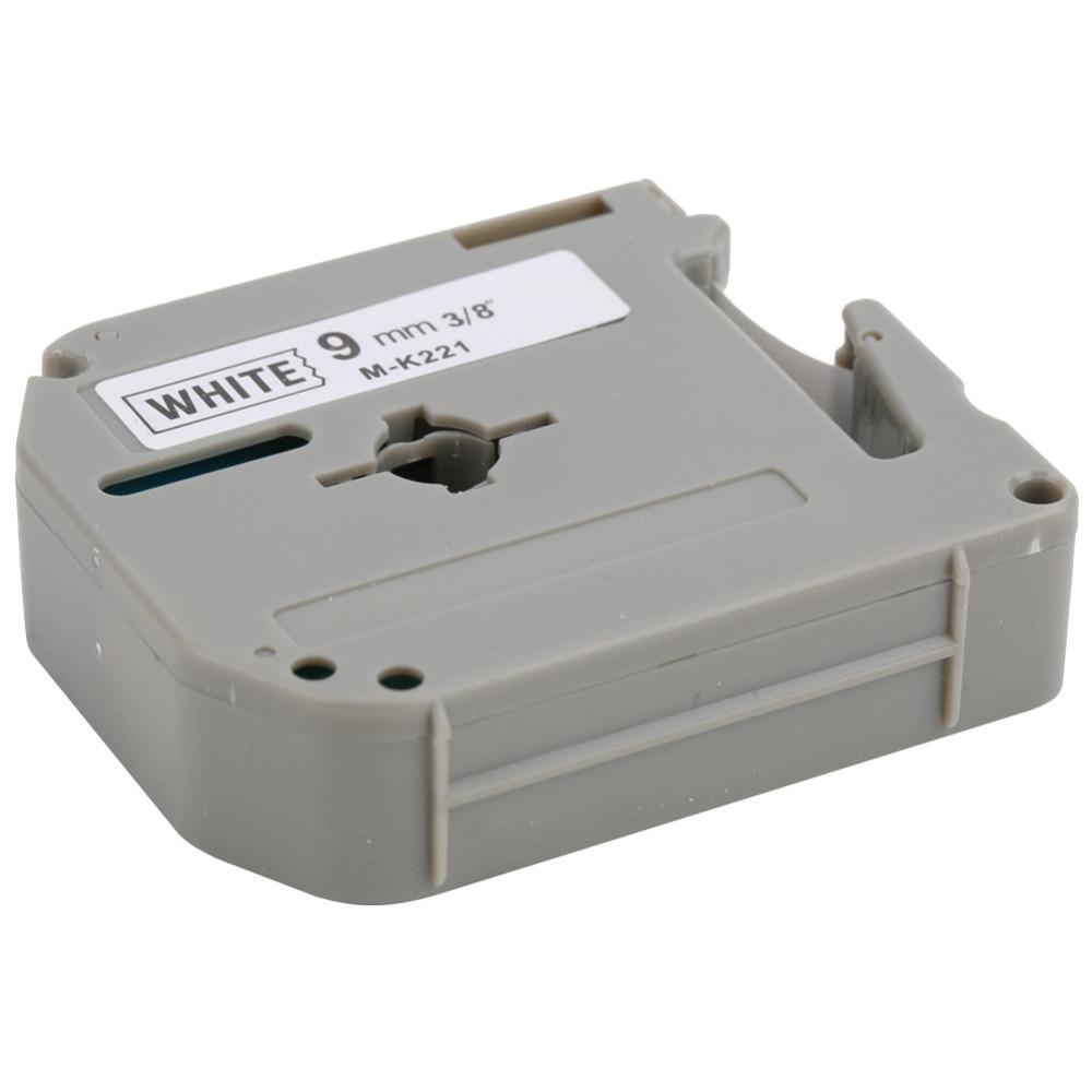 M-K221 Label Tape Black on White PET Label Making 9mm × 8m 9mm Label Tape for Brother Label Printer PT-65/70/80 Retail Labeling