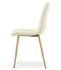 TURIN chair - light beige velvet / wood-colored legs x 2