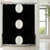 Modern Black And White Dot Shower Curtain Geometric Circle Design 2D Digital Print Polyester Bath Curtain With Hooks