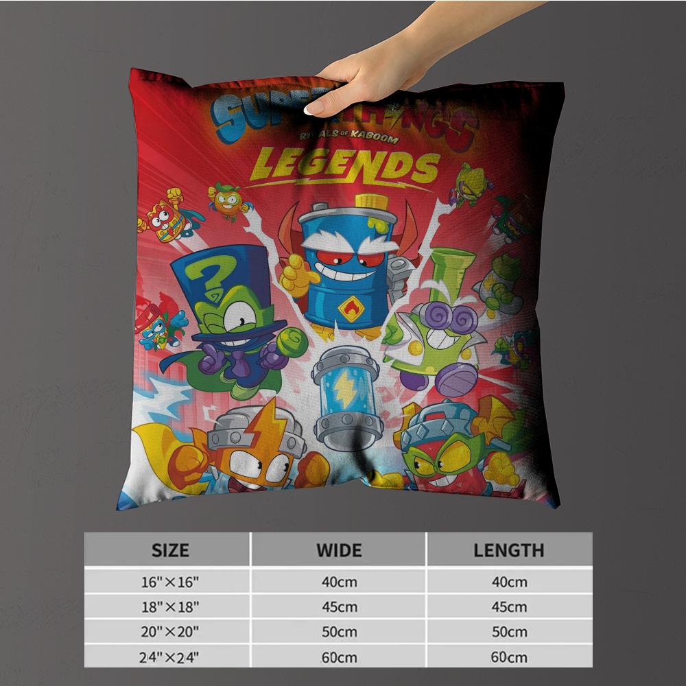 Pillow Case luxurious home office, sofa decorative Multi sized car seat cushions, pillowcases S-Superzings Cartoon