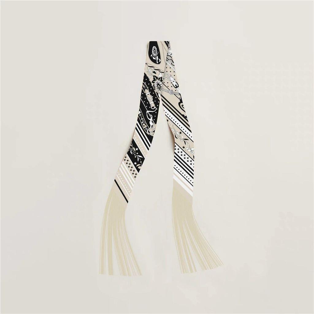 Женский твиловый шелковый галстук-лента в корейском стиле: Универсальный аксессуар-шарф и сумка