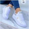 Fashion Casual Leather Shoes 2024 New Butterfly Decoration Round Toe Lace Up Women Vulcanized Shoes Fashion Non-slip Thick Sole Sneakers