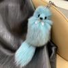 Cute Fox Hair Little Fox Car Keychain Light Luxury Pendant Plush Fur Shaped Cute Doll Bag Hanging Decoration Gift