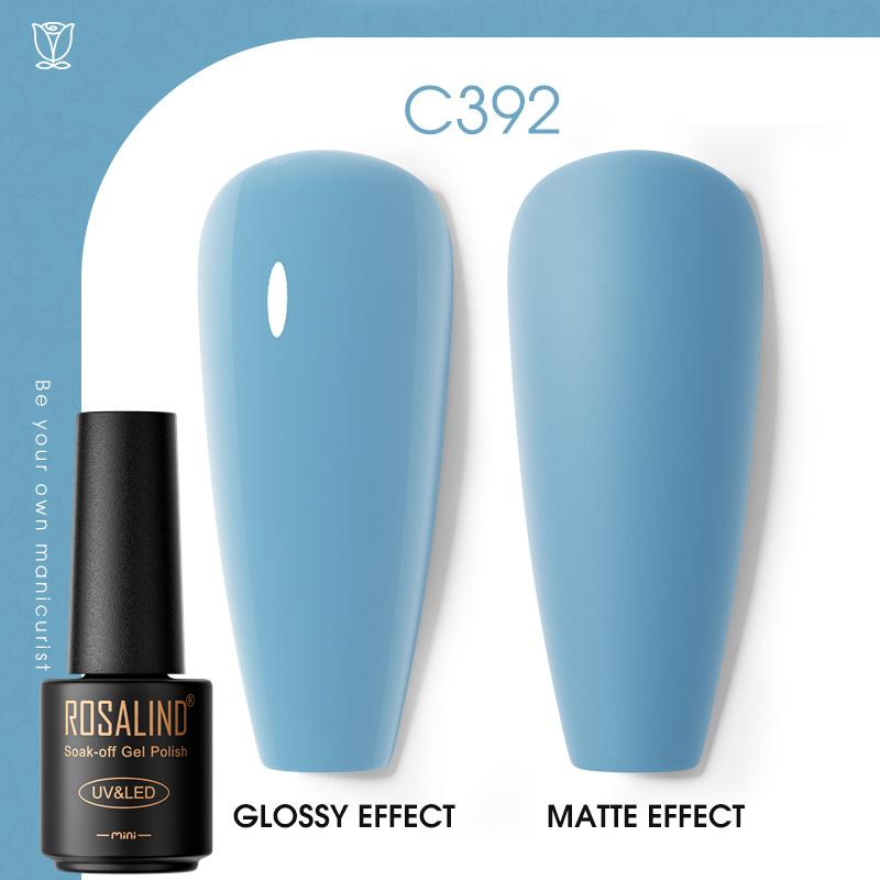 ROSALIND Красочный гель-лак для ногтей, блестящий гибридный лак, полуперманентный лак для ногтей, матовый верхний базовый слой, гель-лак для ногтей